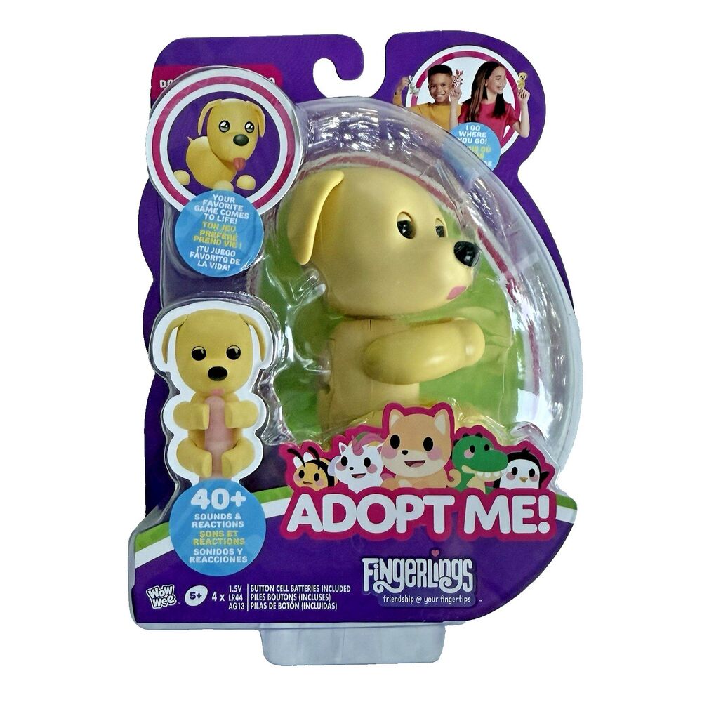 Fingerlings ADOPT ME Interactive Dog 40+ Sounds and Reactions Tan 5+ Years NEW